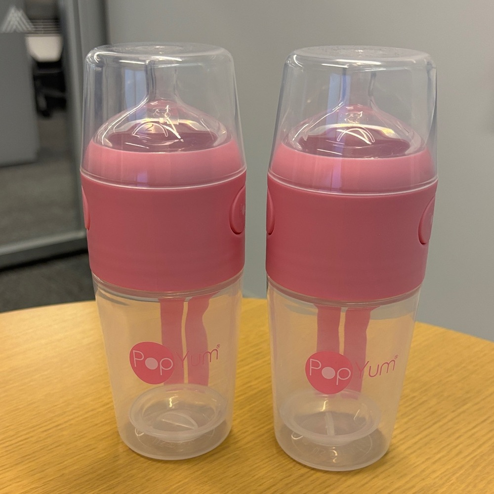 Pop Yum Pink Baby Bottle Set - 2 Pack